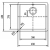 Zlewozmywak Pyramis CALTO 1B 45x43 ONYX